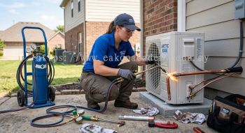 brazing process for split air conditioner