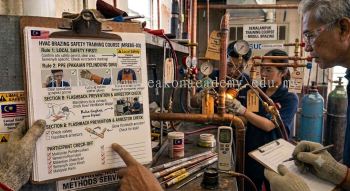 copper pipe brazing HVAC safety steps