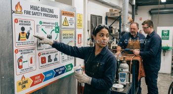 HVAC brazing fire safety procedures