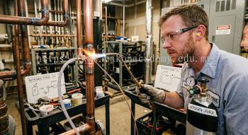 copper pipe brazing HVAC clean joint nitrogen