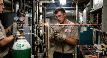 copper pipe brazing nitrogen purge HVAC