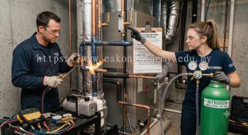 HVAC brazing nitrogen purge safety procedure