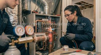 copper joint brazing HVAC field installation