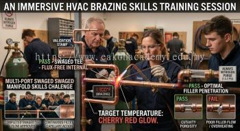 HVAC brazing copper joint skills training
