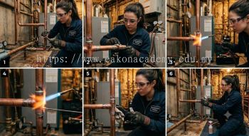 HVAC copper joint brazing step by step