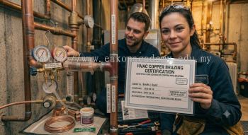 HVAC copper pipe joint brazing certification
