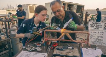 copper joint brazing refrigeration installation skills