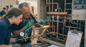 copper pipe brazing refrigeration installation skills