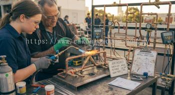 HVAC brazing skills refrigeration installation