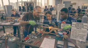 HVAC copper pipe brazing installation training skills