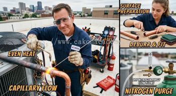 HVAC brazing leak prevention techniques
