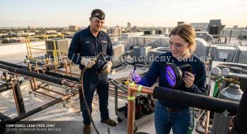 HVAC system leak-free brazing process