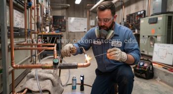 copper refrigerant line brazing leak prevention