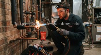 copper refrigeration line brazing