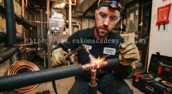 copper refrigeration pipe brazing technique