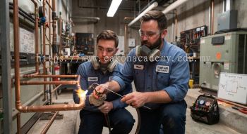 HVAC brazing copper refrigeration lines training