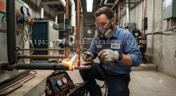copper refrigeration line brazing