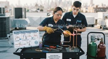copper tubing HVAC brazing torch installation