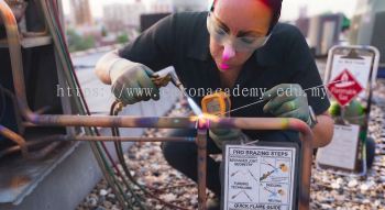 HVAC brazing torch flame adjustment skills