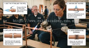 HVAC brazing torch flame heating techniques