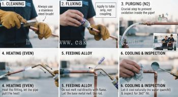 HVAC brazing torch technique step by step