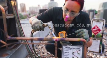 HVAC brazing torch temperature control methods