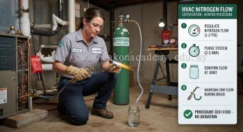 copper pipe brazing HVAC nitrogen flow certification