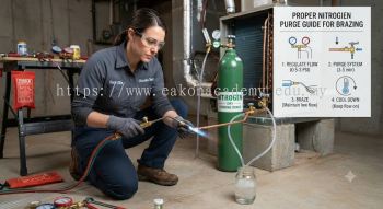 copper refrigeration line brazing nitrogen flow guide