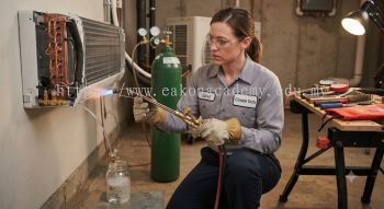 copper joint brazing split air conditioner HVAC