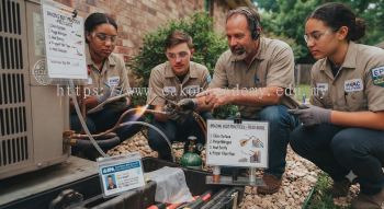 copper pipe brazing split AC HVAC field training