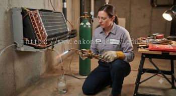 copper pipe brazing split air conditioner HVAC