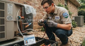 copper tubing split AC brazing HVAC certification