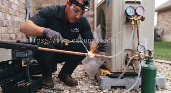 HVAC brazing nitrogen purging split air conditioner