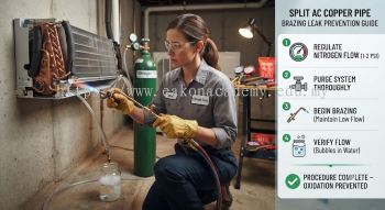 HVAC brazing split AC service and installation