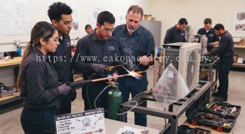 HVAC brazing split air conditioner workshop training