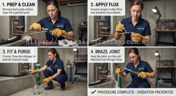 HVAC split AC copper tube brazing steps