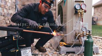 refrigeration split AC brazing HVAC technician skills