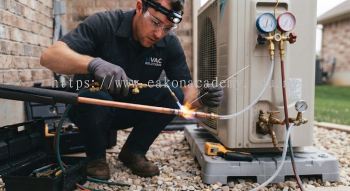split AC brazing oxy acetylene HVAC method