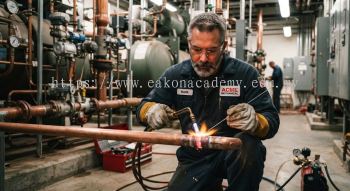 copper joint brazing industrial refrigeration systems