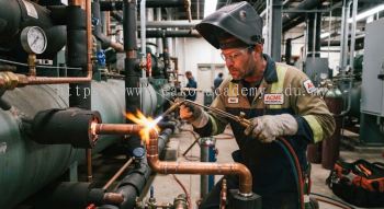 copper pipe industrial refrigeration brazing method
