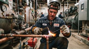 HVAC brazing method for industrial refrigeration systems