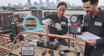copper pipe HVAC brazing joint load strength