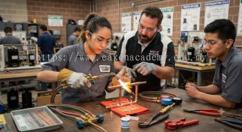 copper refrigeration line brazing HVAC training
