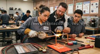 copper tubing brazing HVAC technician training
