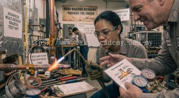 copper tubing brazing HVAC training