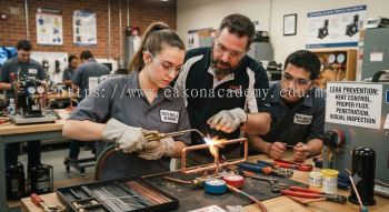 HVAC brazing training copper tubing leak prevention
