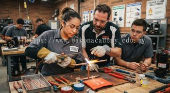 HVAC copper pipe brazing practical training course