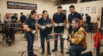 copper pipe brazing HVAC technician safety course