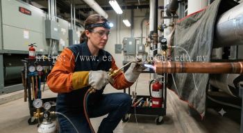 HVAC brazing safe flame control techniques