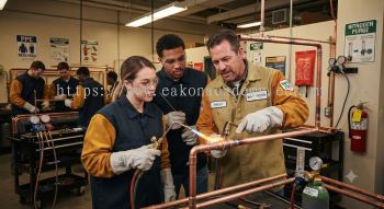 HVAC technician copper brazing safety training